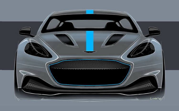 Aston Martin RapidE Concept — вид спереди