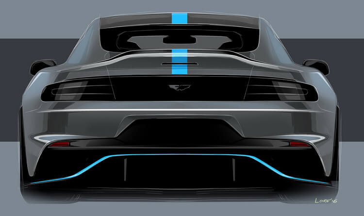 Aston Martin RapidE Concept — вид сзади