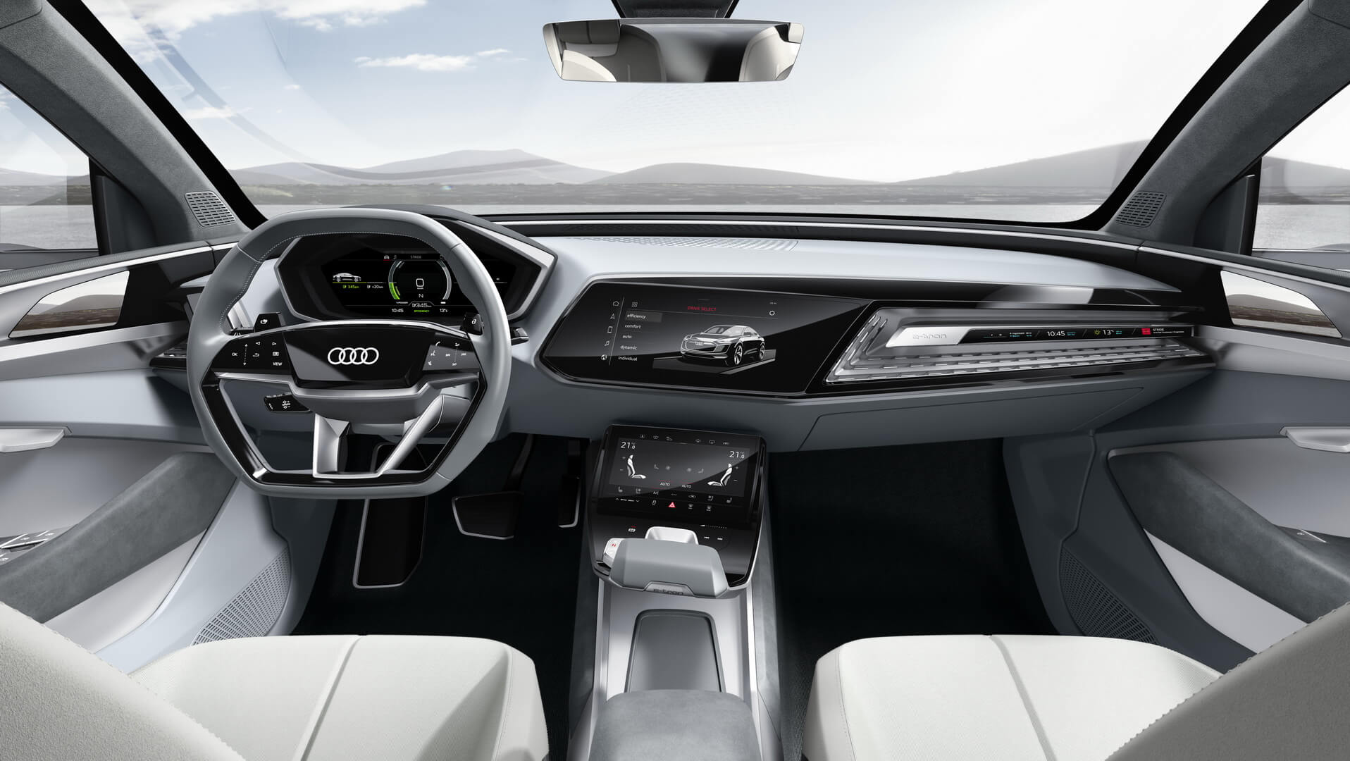 Приборная панель управления Audi e-tron Sportback