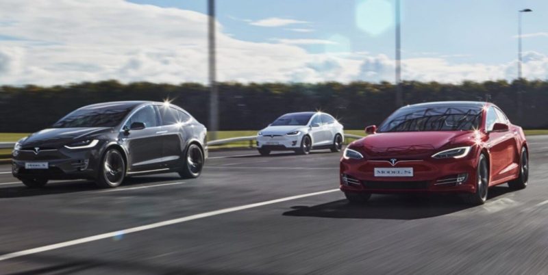 Модельный ряд электромобилей Tesla Model S и Model X