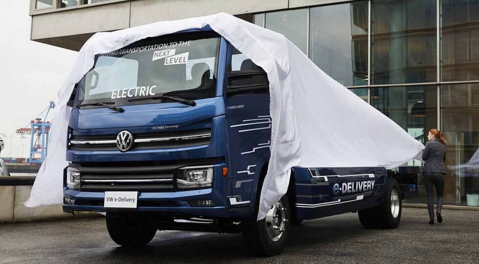 Легкий электрогрузовик для городской развозки товаров Volkswagen e-Delivery