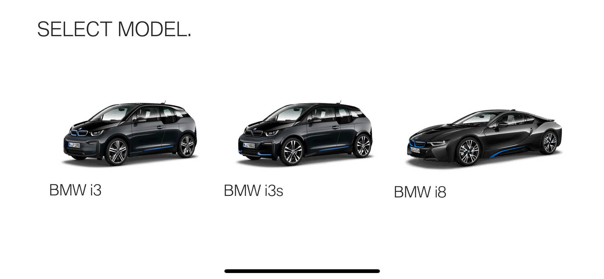 Продукты BMW i: BMW i3, i3s и i8 доступные для визуализации