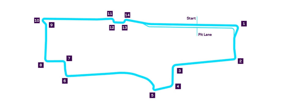 Схема трассы уличных гонок Formula E в Монреале