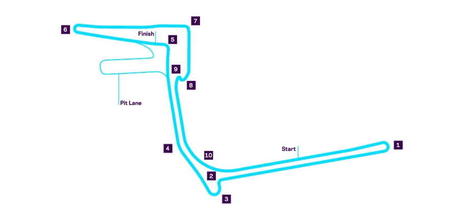Схема трассы уличных гонок Formula E в Нью-Йорке