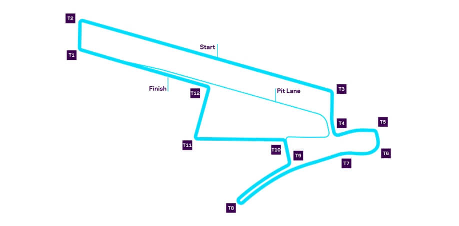 Схема трассы уличных гонок Formula E в Сантьяго