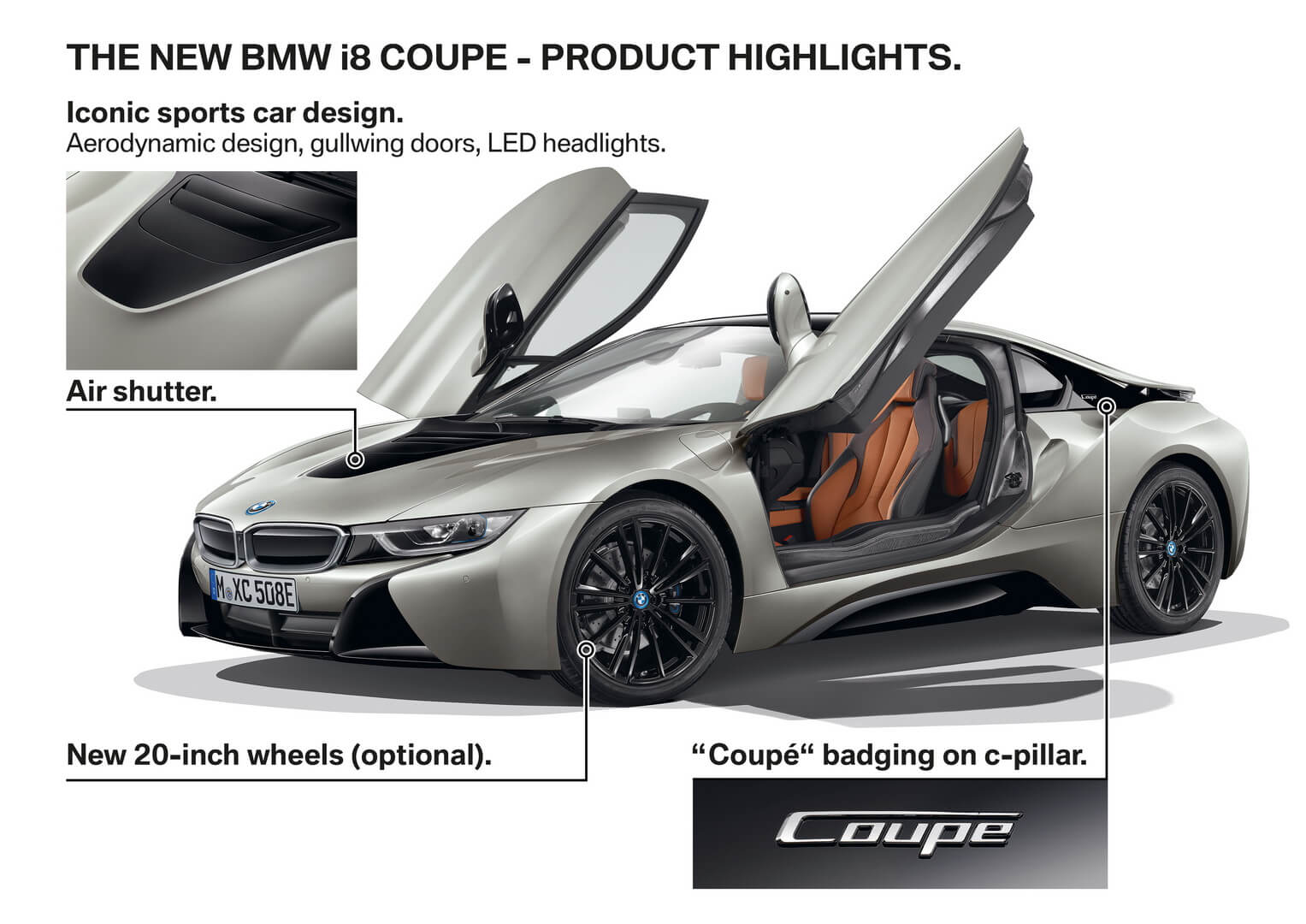 Особенности комплектации плагин-гибрдного купе BMW i8 2018