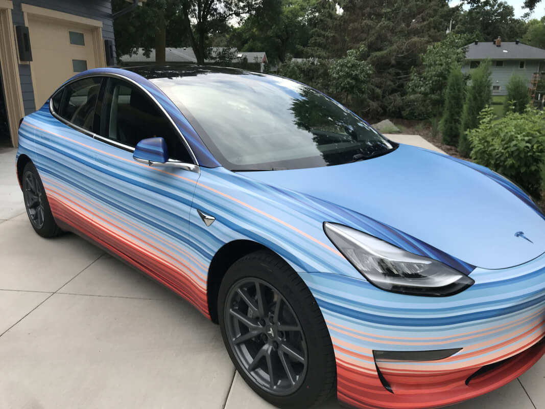 Цвет Tesla Model 3 символизирует изменения климата
