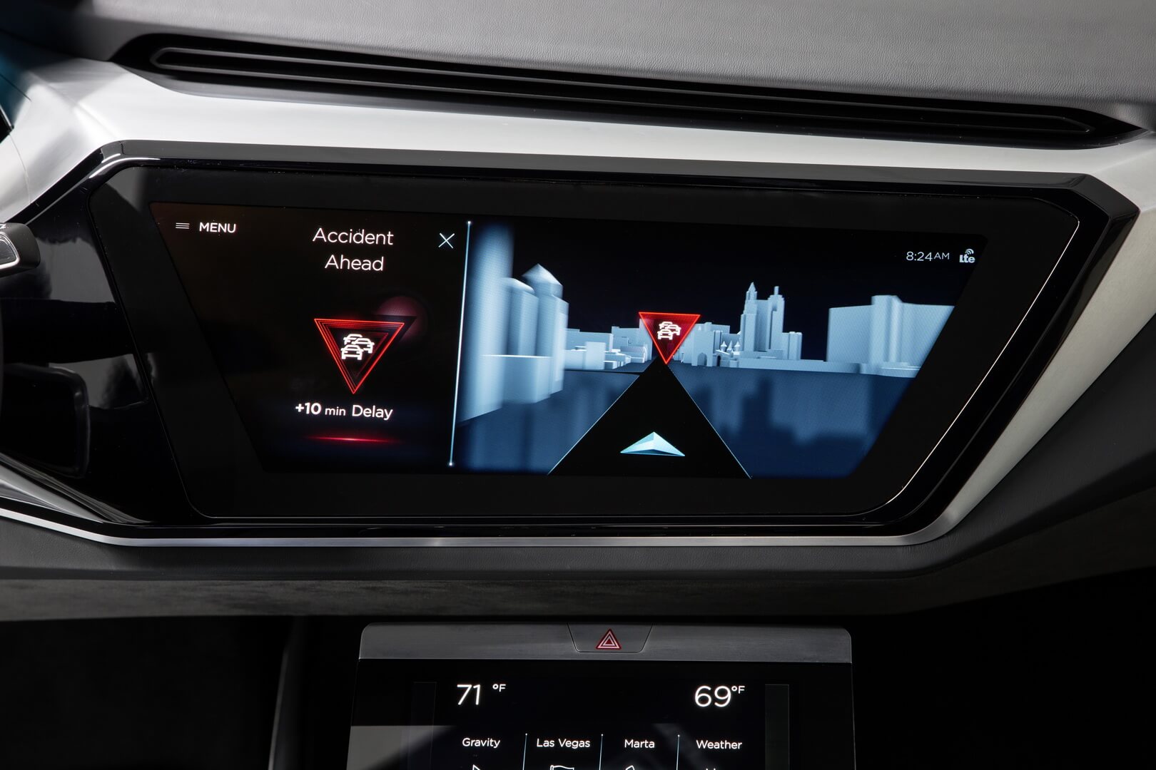 Большой дисплей OLED в Audi e-tron quattro 