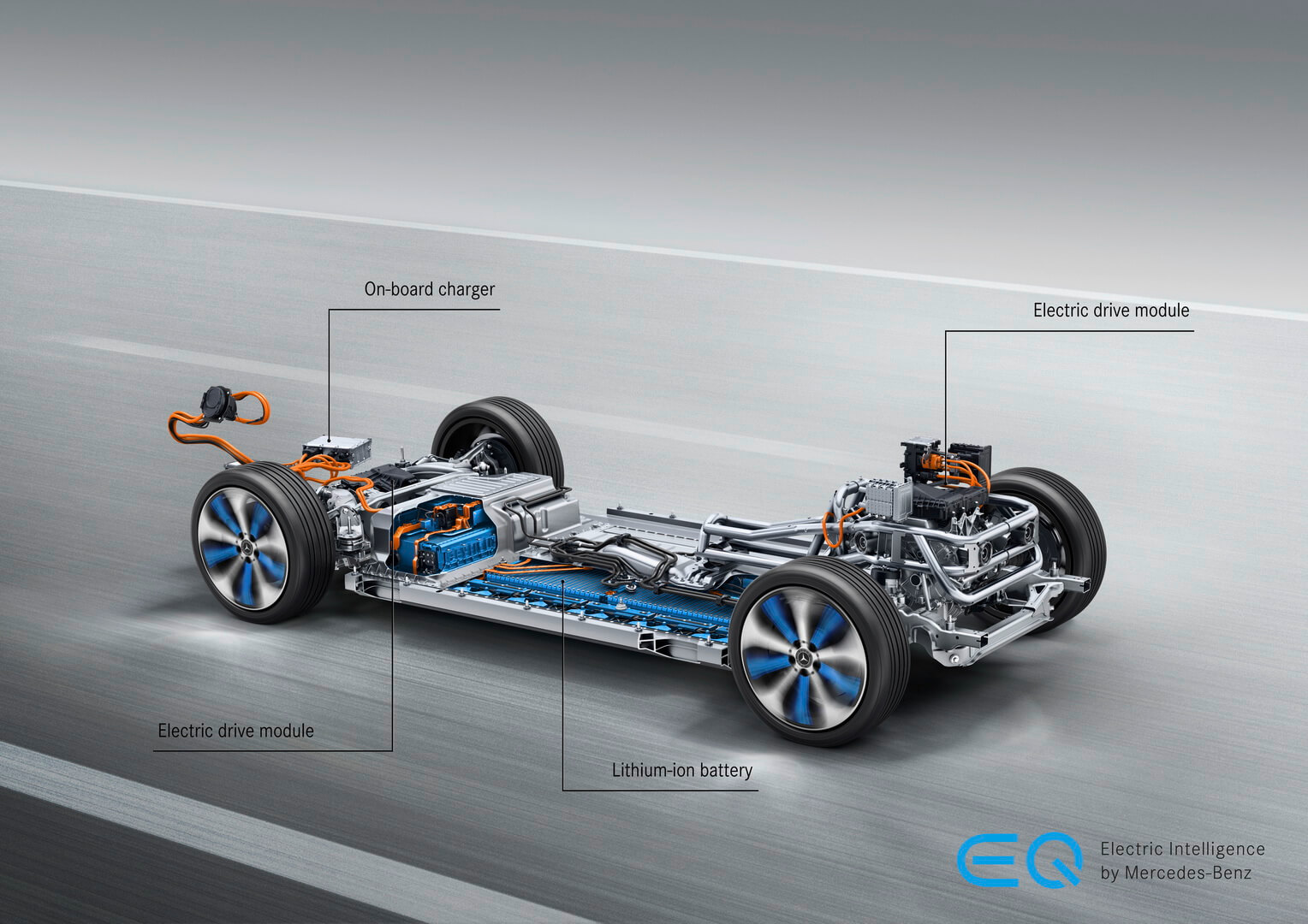 Схема силовой установки Mercedes-Benz EQC