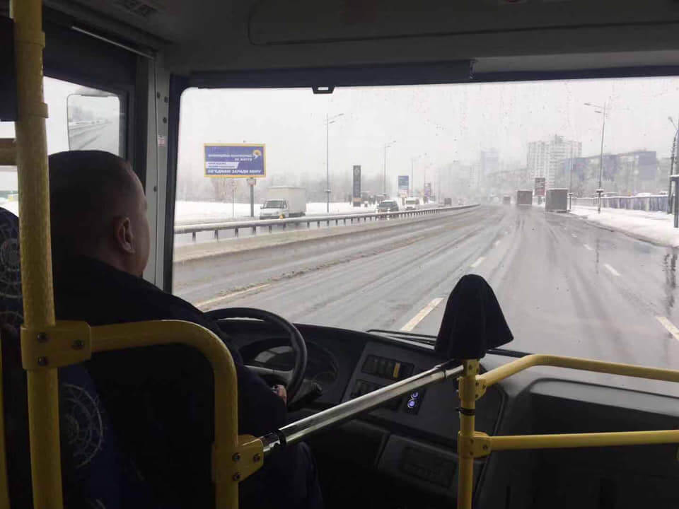 Первый в Киеве электробус выехал на маршрут 599