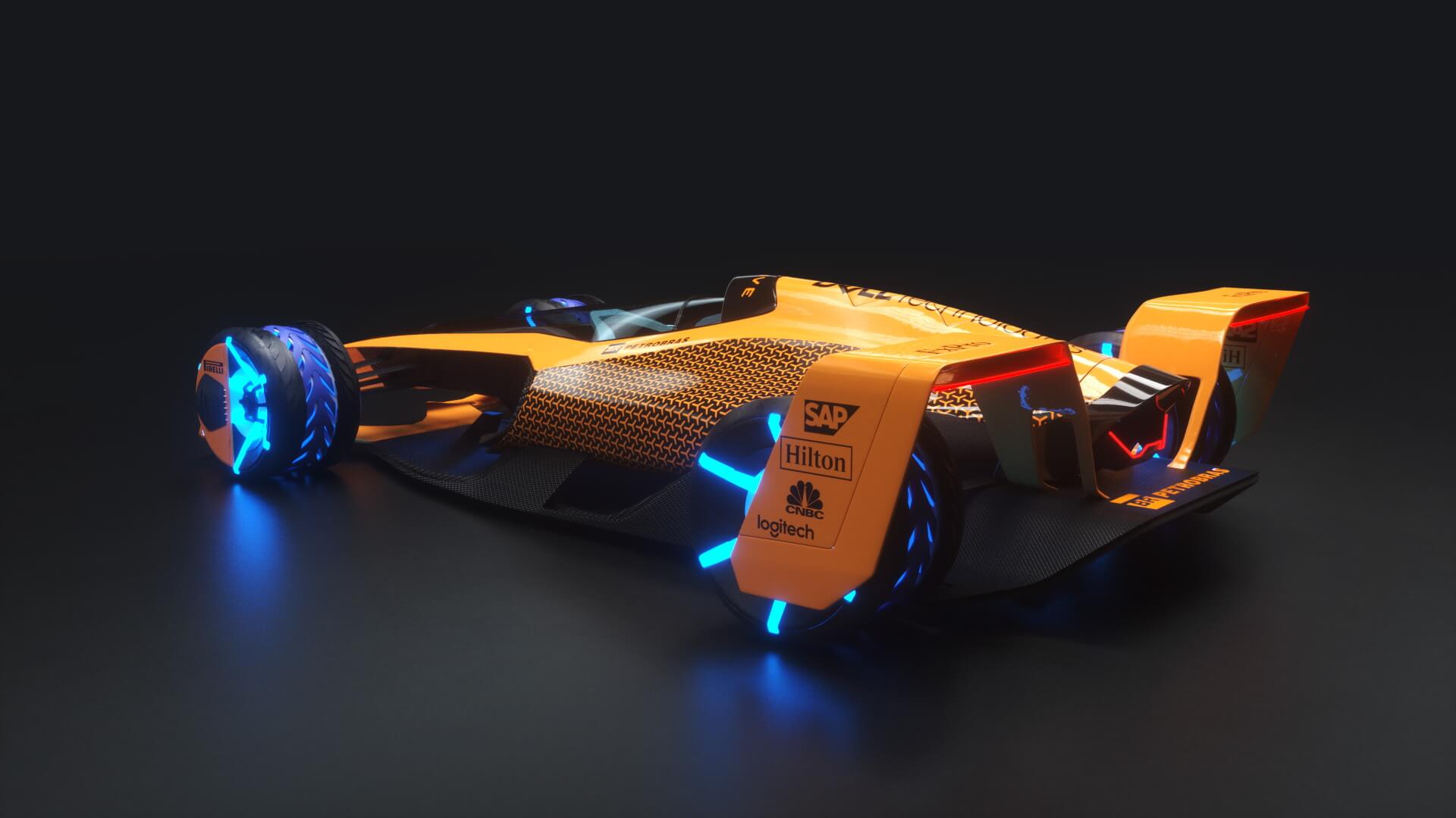 McLaren F1 в 2050 году - вид сбоку