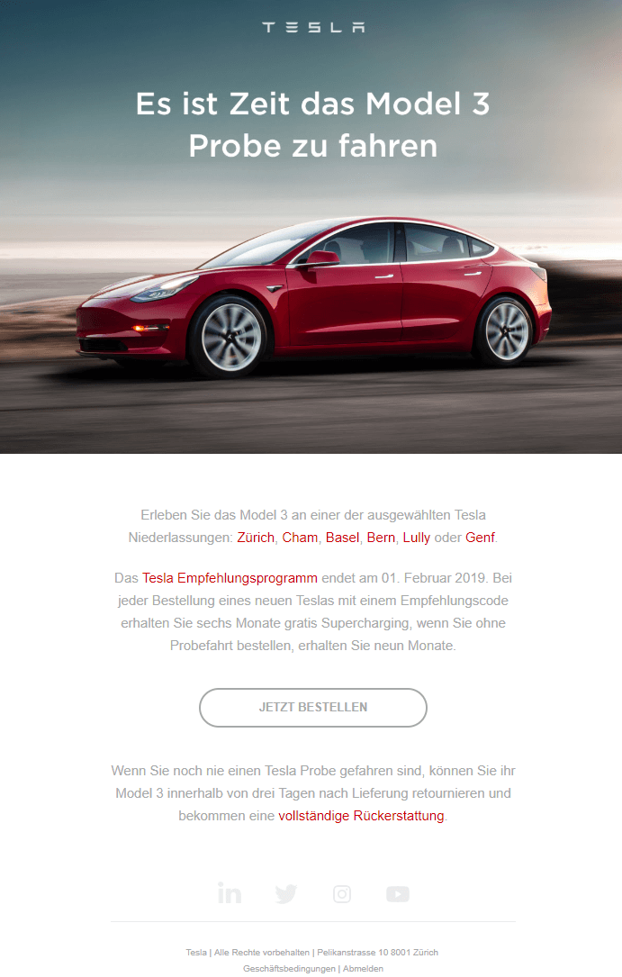 Tesla начинает тест-драйвы Model 3 для владельцев бронирования в Европе