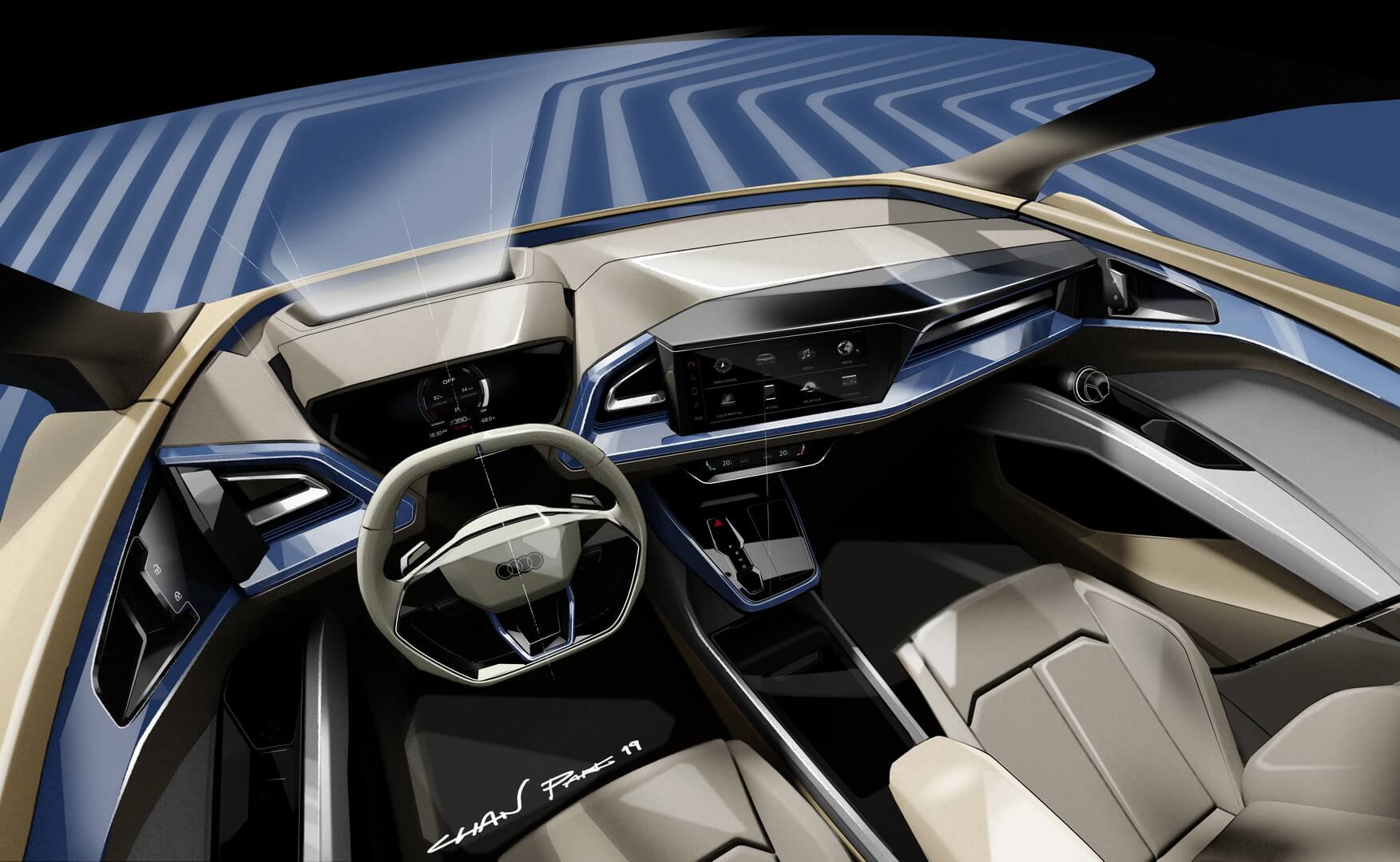 Дизайн интерьера Audi Q4 e-tron
