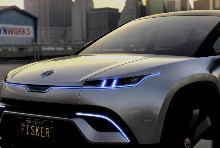 Fisker представил новый тизер передней части будущего электромобиля