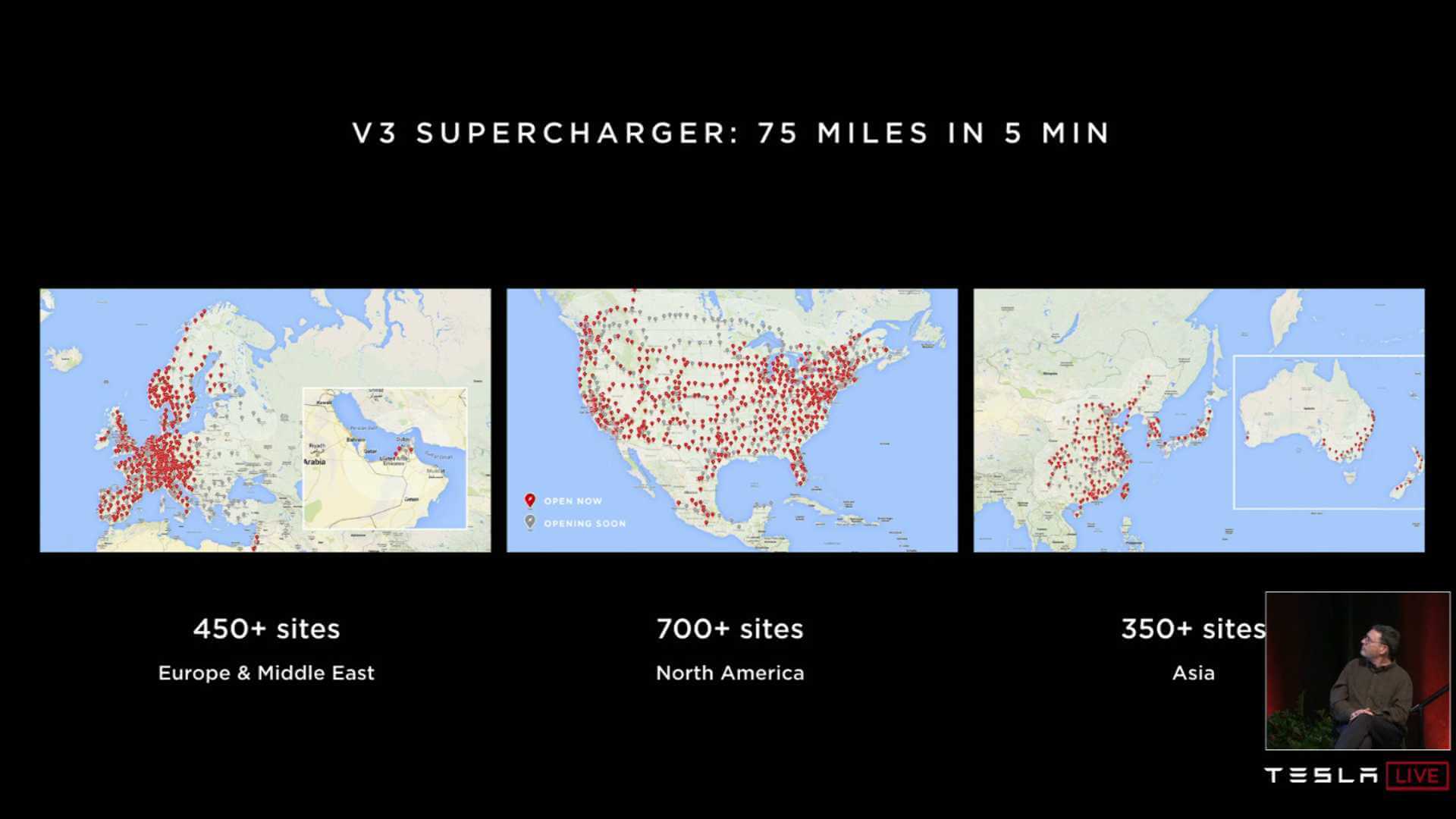 Tesla Supercharger V3 заряжает Model 3 на 120 км пути за 5 минут