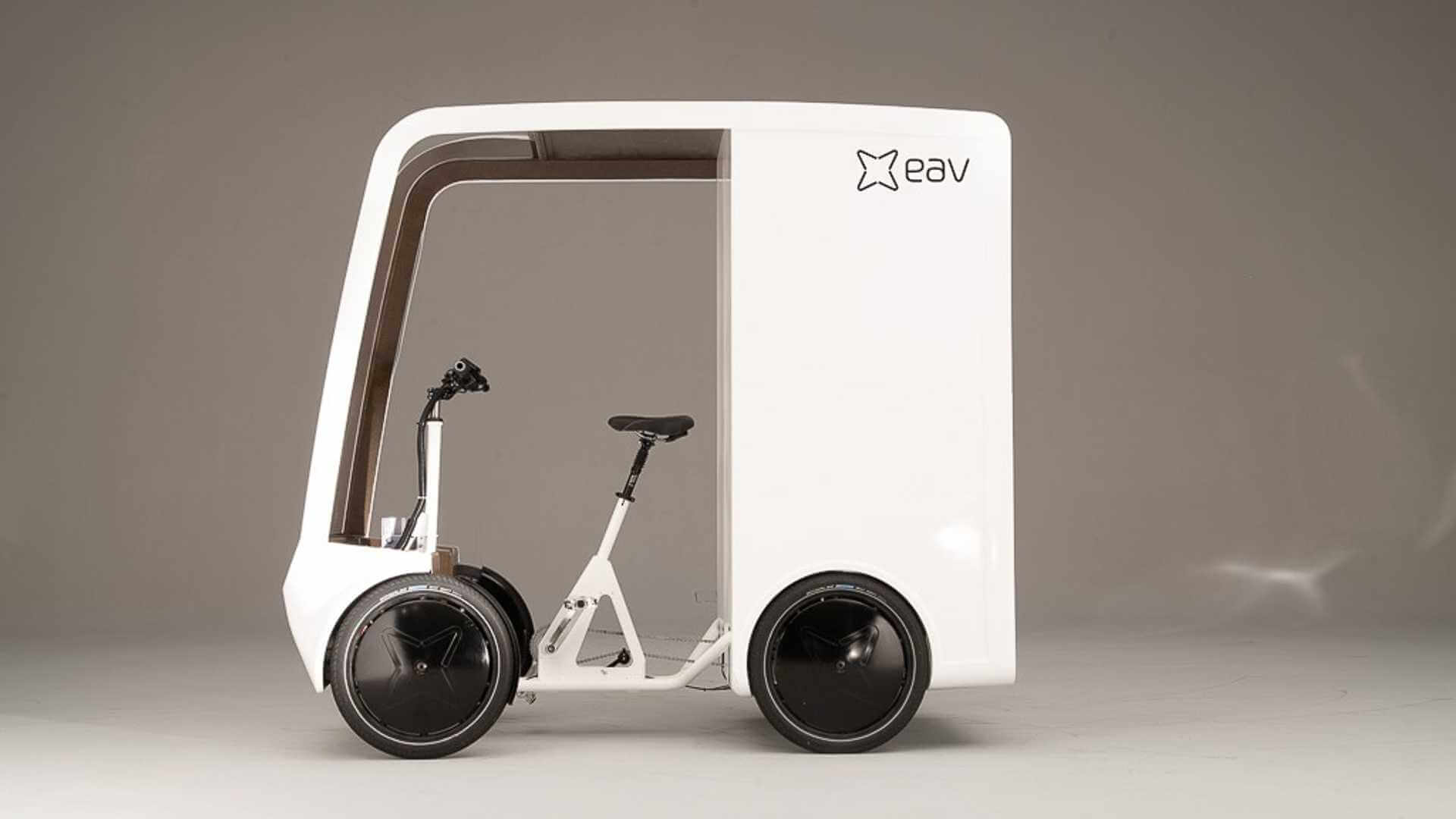 Стартап EAV представил электровелосипед-фургон EAVan для доставки грузов по городу