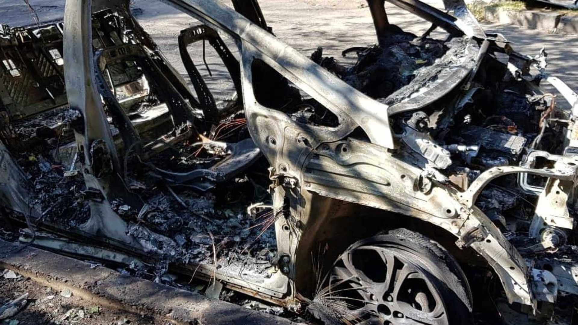 Электрокар Chevrolet Bolt сгорел в Киеве