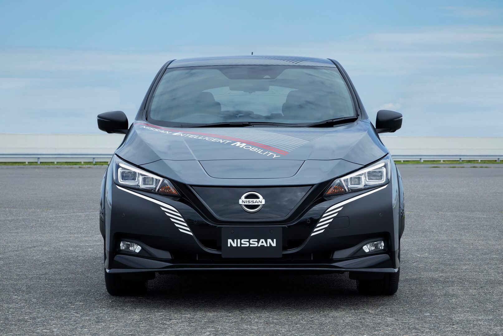 Тестовый полноприводный электромобиль Nissan LEAF e+
