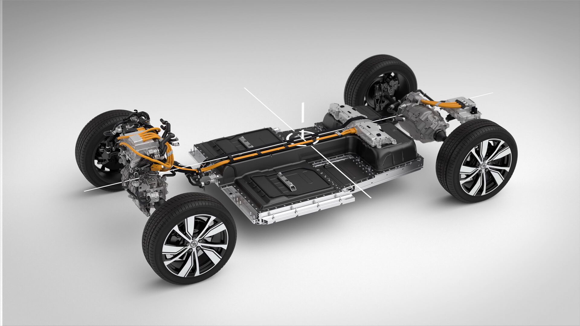 Электрическая трансмиссия и батарея в Volvo XC40 Recharge
