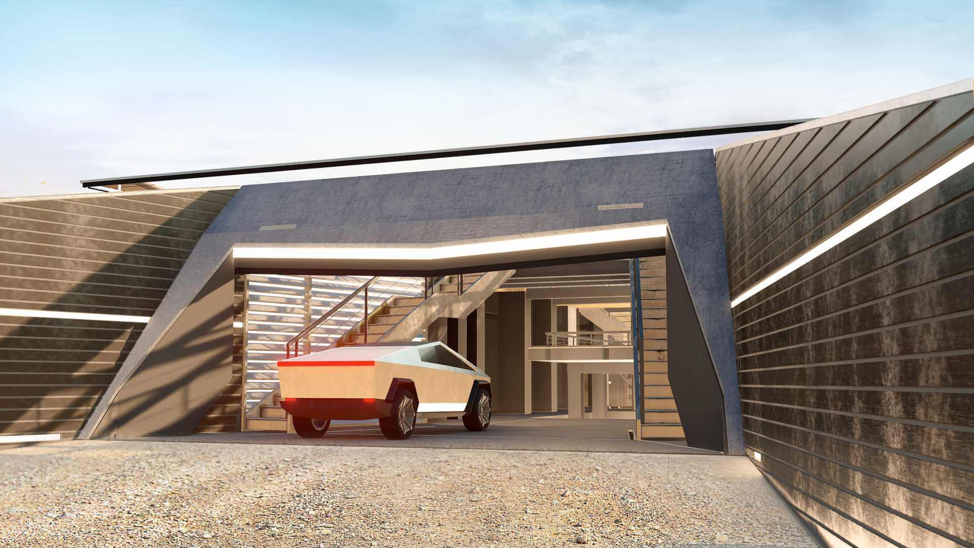 Дизайнеры создали дом в стиле Tesla Cybertruck