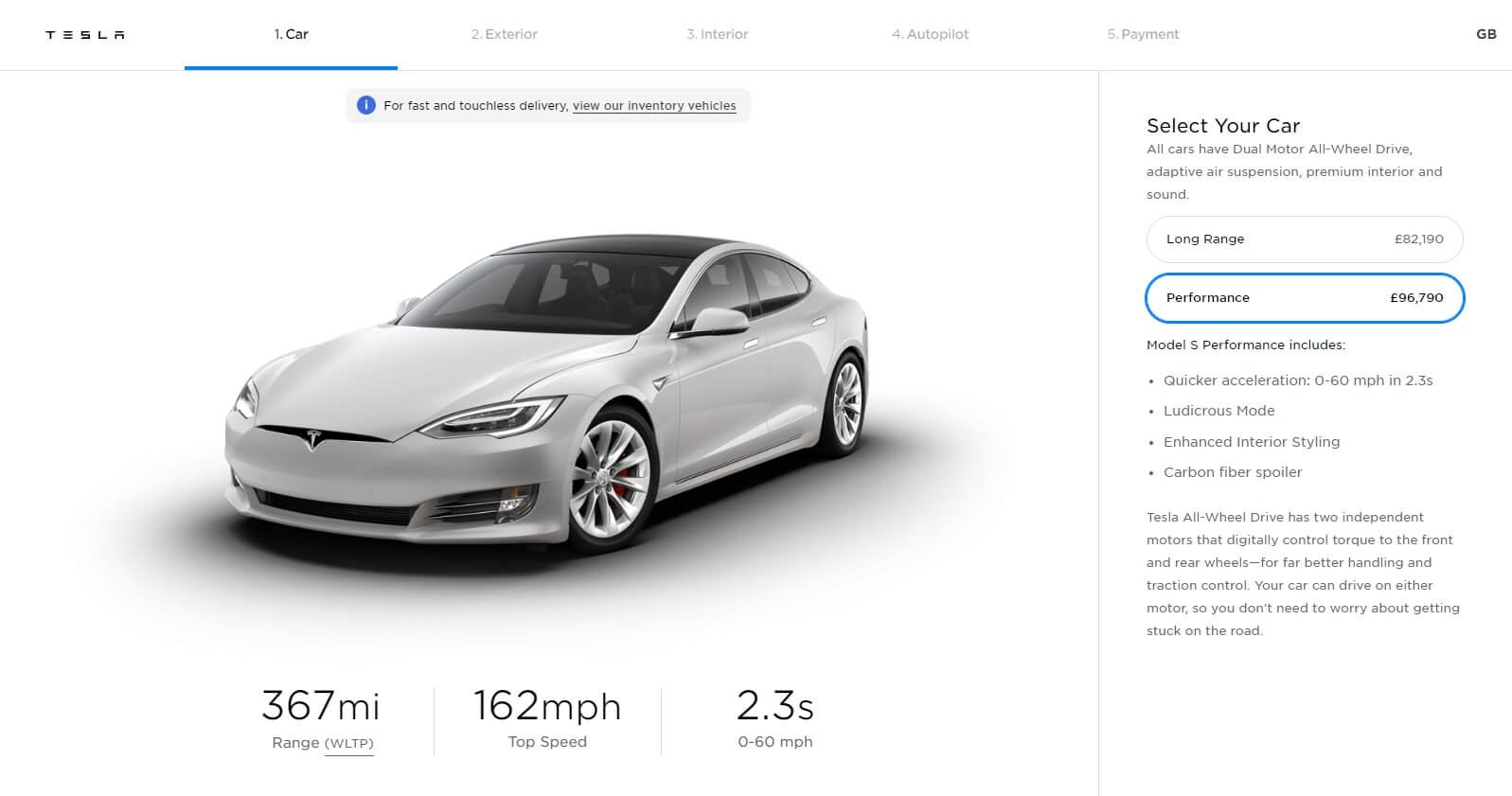 Tesla обновила динамику разгона 0-60 миль/ч Model S с 2,4 до 2,3 секунд