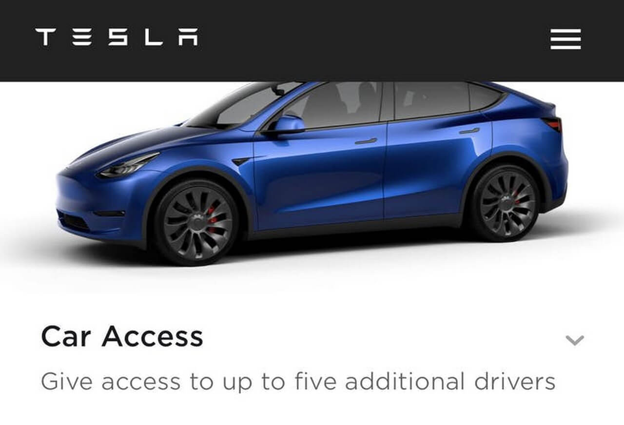 Владельцы Tesla могут открыть доступ к электромобилям пяти различным водителям