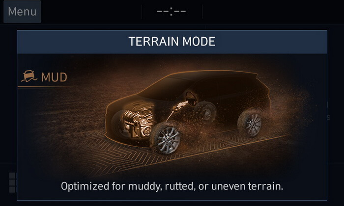 Выбора покрытия Terrain Mode: Mud