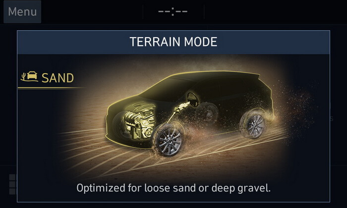 Выбора покрытия Terrain Mode: Sand