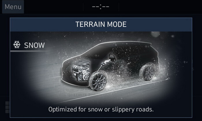 Выбора покрытия Terrain Mode: Snow