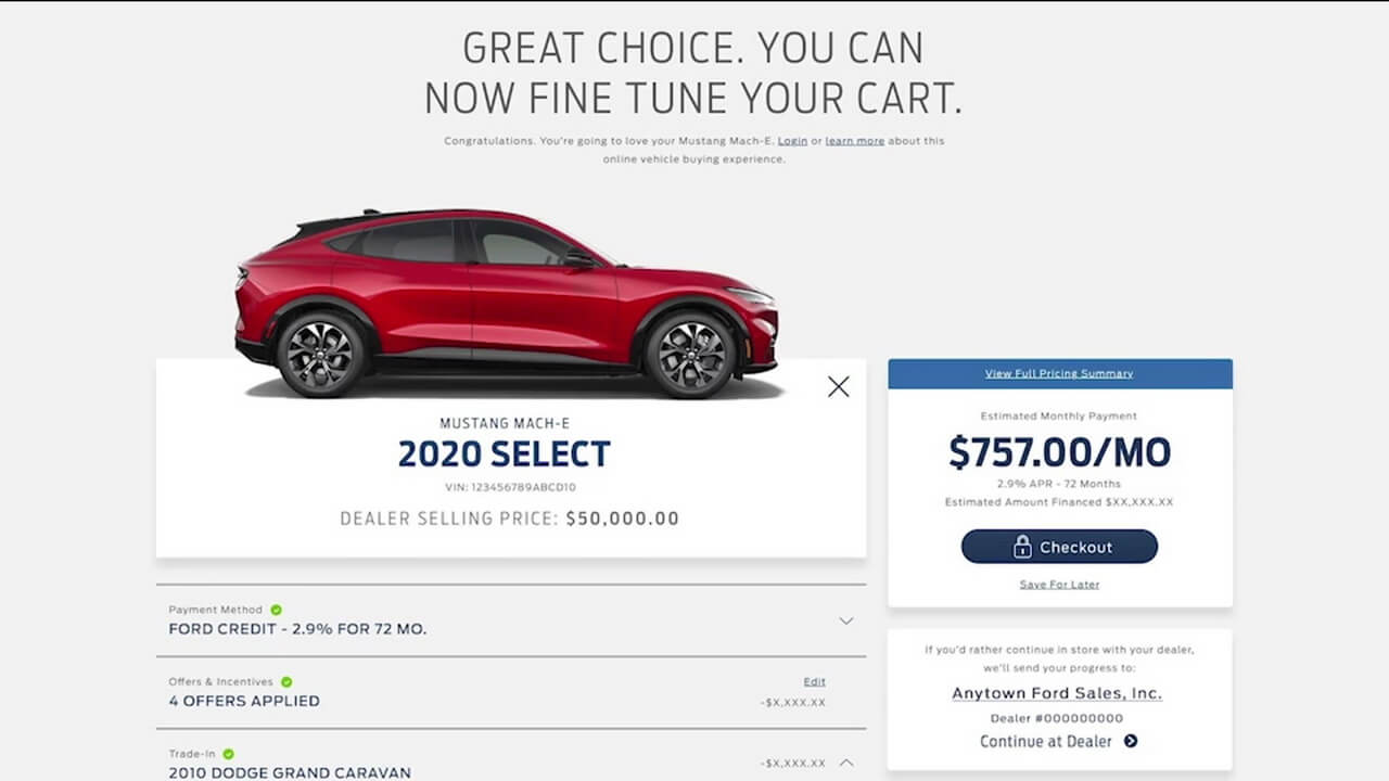 Ford создал онлайн платформу для продаж Mustang Mach-E