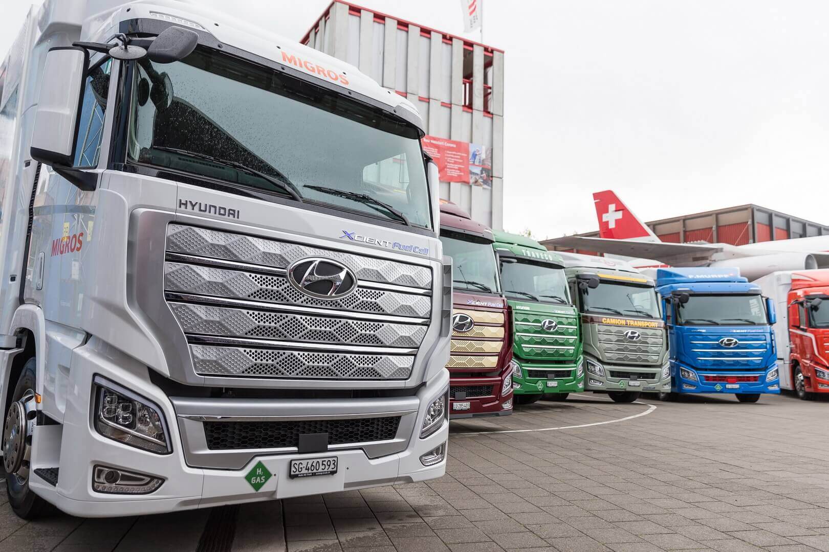 Hyundai поставляет первые грузовики на топливных элементах в Швейцарию