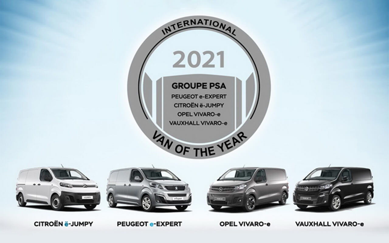 Электрические фургоны Groupe PSA (Peugeot e-Expert, Citroën ë-Jumpy/ë-Dispatch, Opel/Vauxhall Vivaro-e) получили награду «Международный фургон 2021 года»