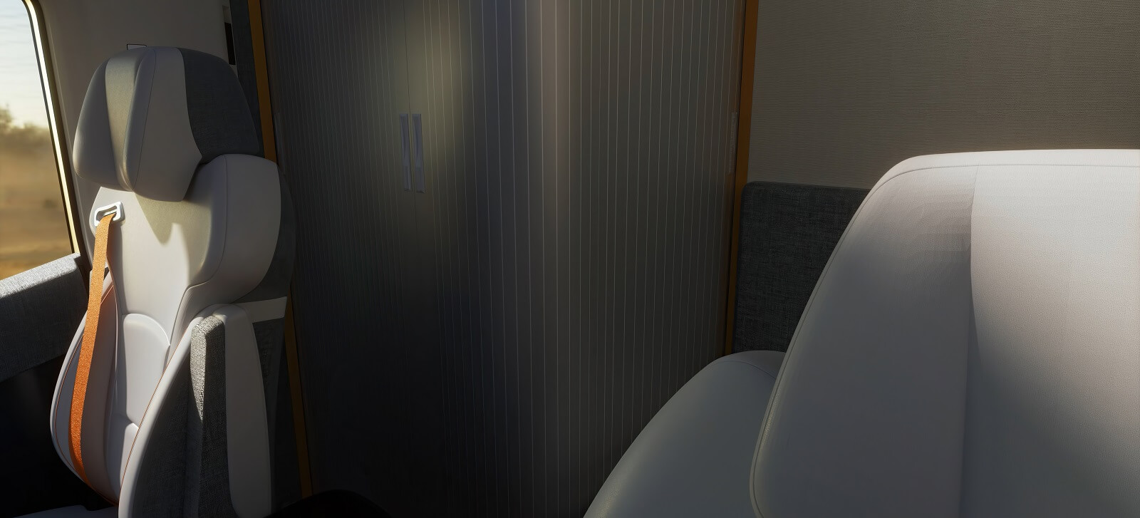 Дизайн кабины Homtruck включает в себя ванную комнату с душем и туалетом