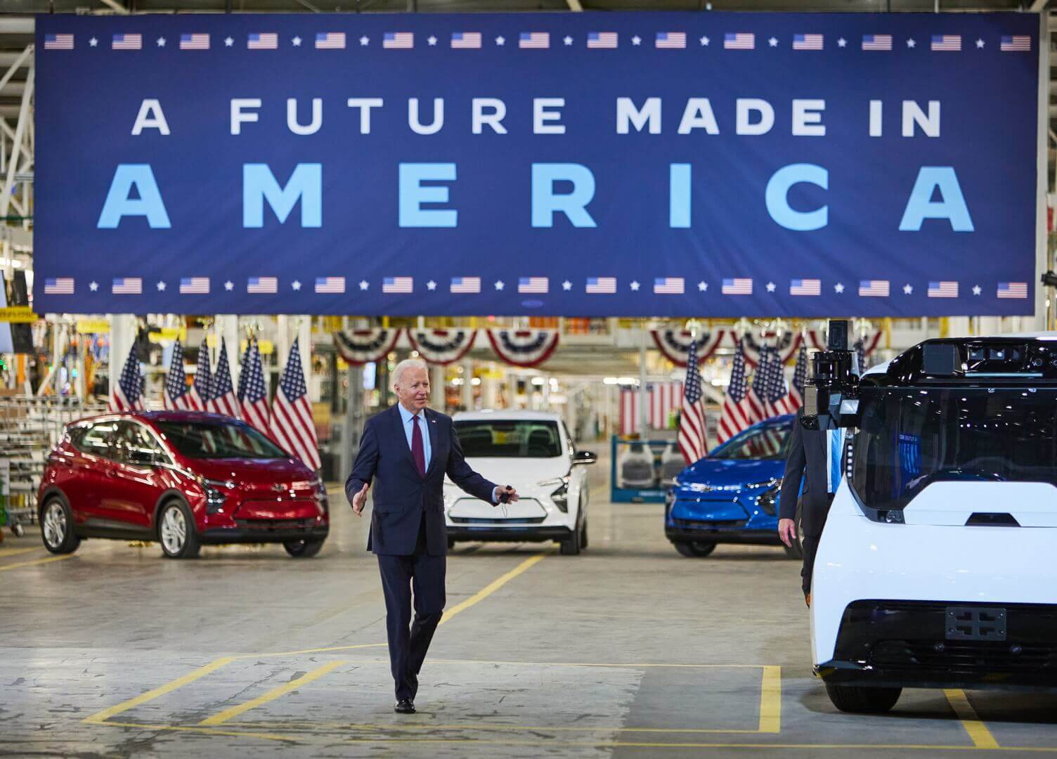Президент США Джо Байден на открытии Factory ZERO