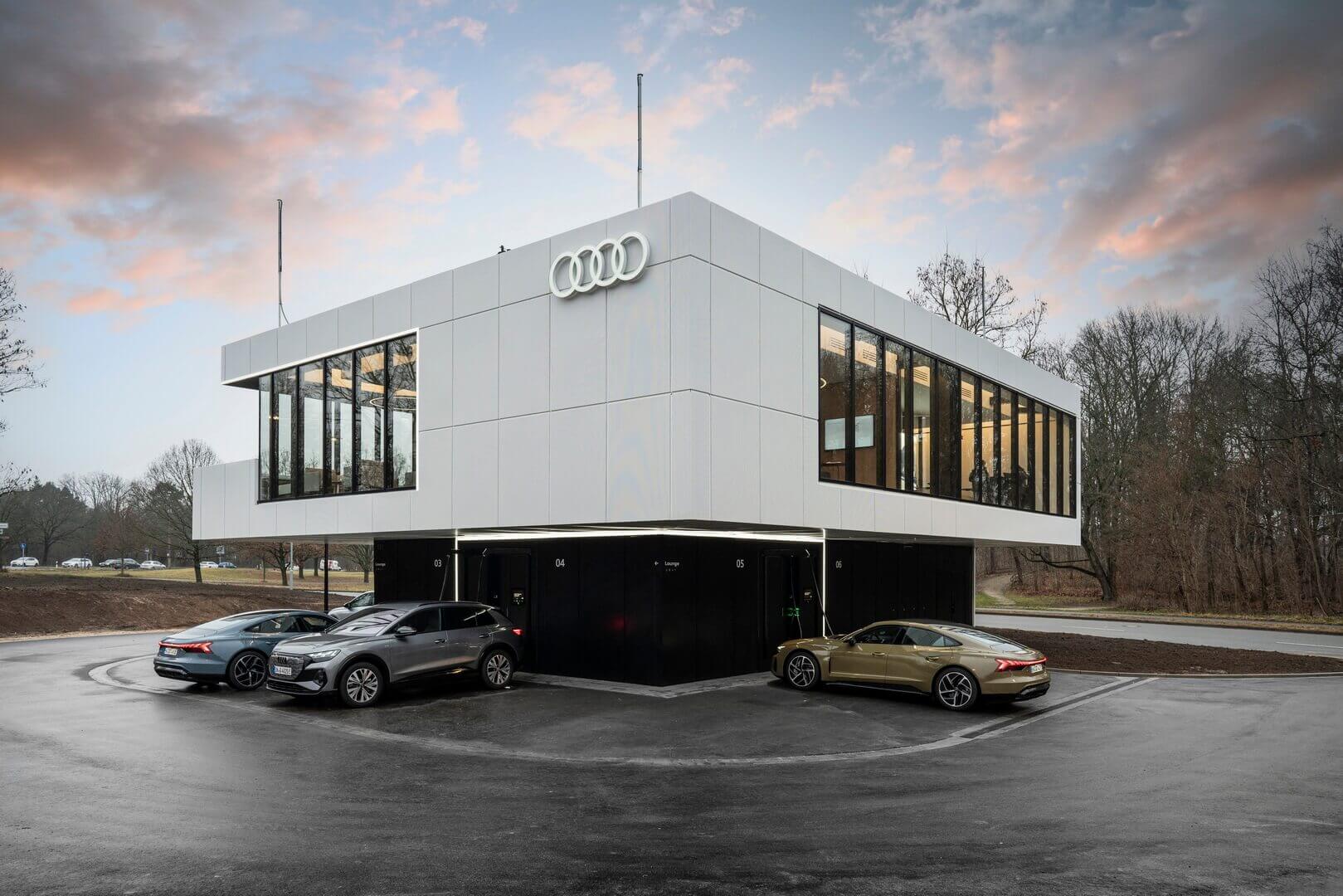 Audi открывает уникальную концепцию зарядного хаба с эксклюзивной лаунж-зоной