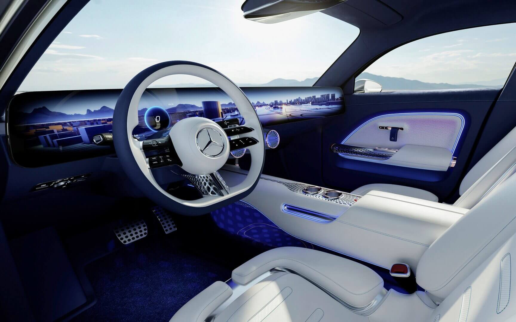 Концепт Mercedes EQXX имеет 47,5-дюймовый сенсорный экран 8K, запас хода более 1000 км и рекордную аэродинамику