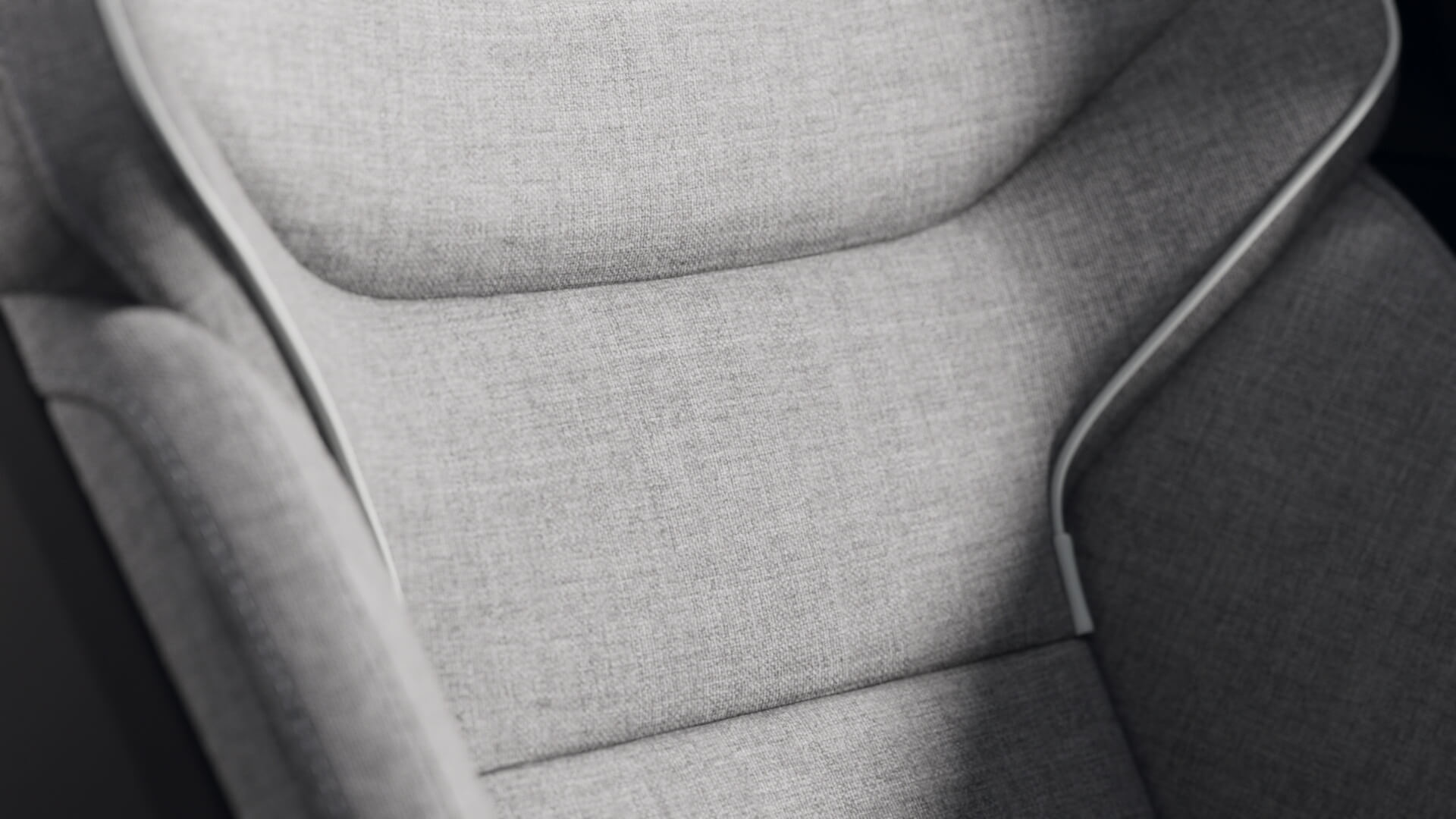 Сидіння Volvo EX90 виконані із суміші вовни та тканини, згідно із суворими стандартами сталого розвитку щодо екологічних і соціальних питань